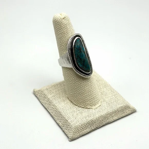 Vintage Silpada 925 Sterling Silver Auth Turquoise Ring |Size 7 | R3482 “Ripple” - Picture 14 of 16